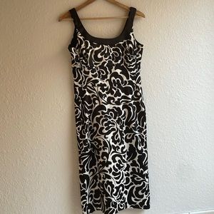 Fabulous retro shaped satin midi dress. Size 6.